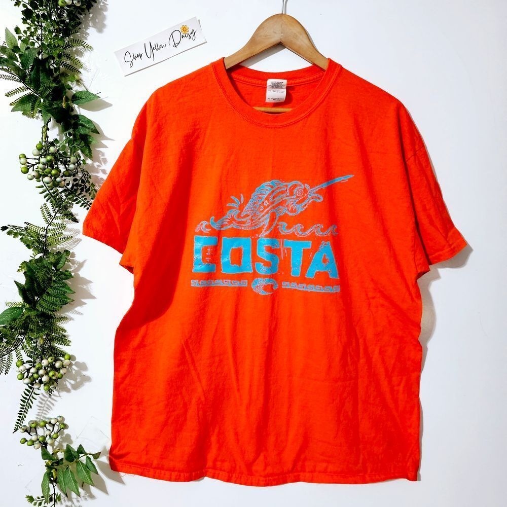 Costa Del Mar Swordfish Orange Mens Sz‎ XL Tshirt - Ts275.9